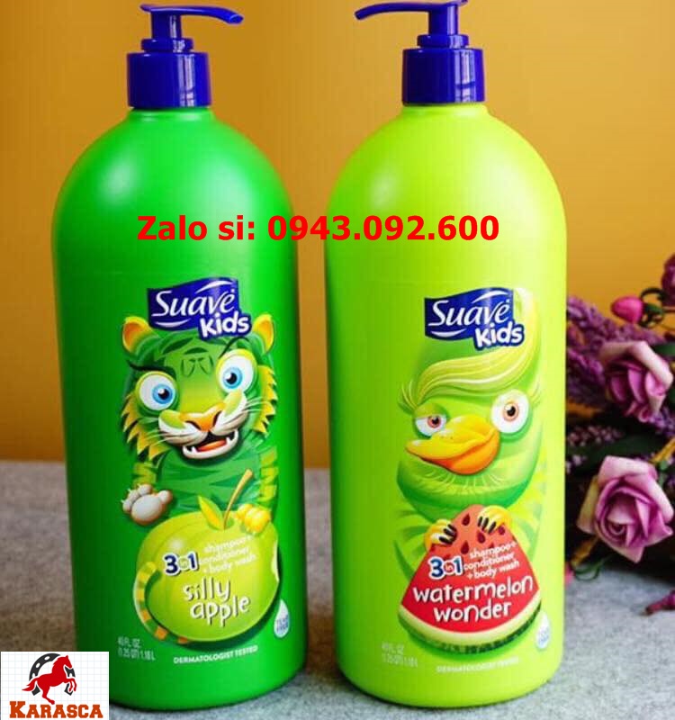 Sữa Tắm - Gội - Xả Suave Kids 3 in 1 Chính Hãng Mỹ 1,18 Lits