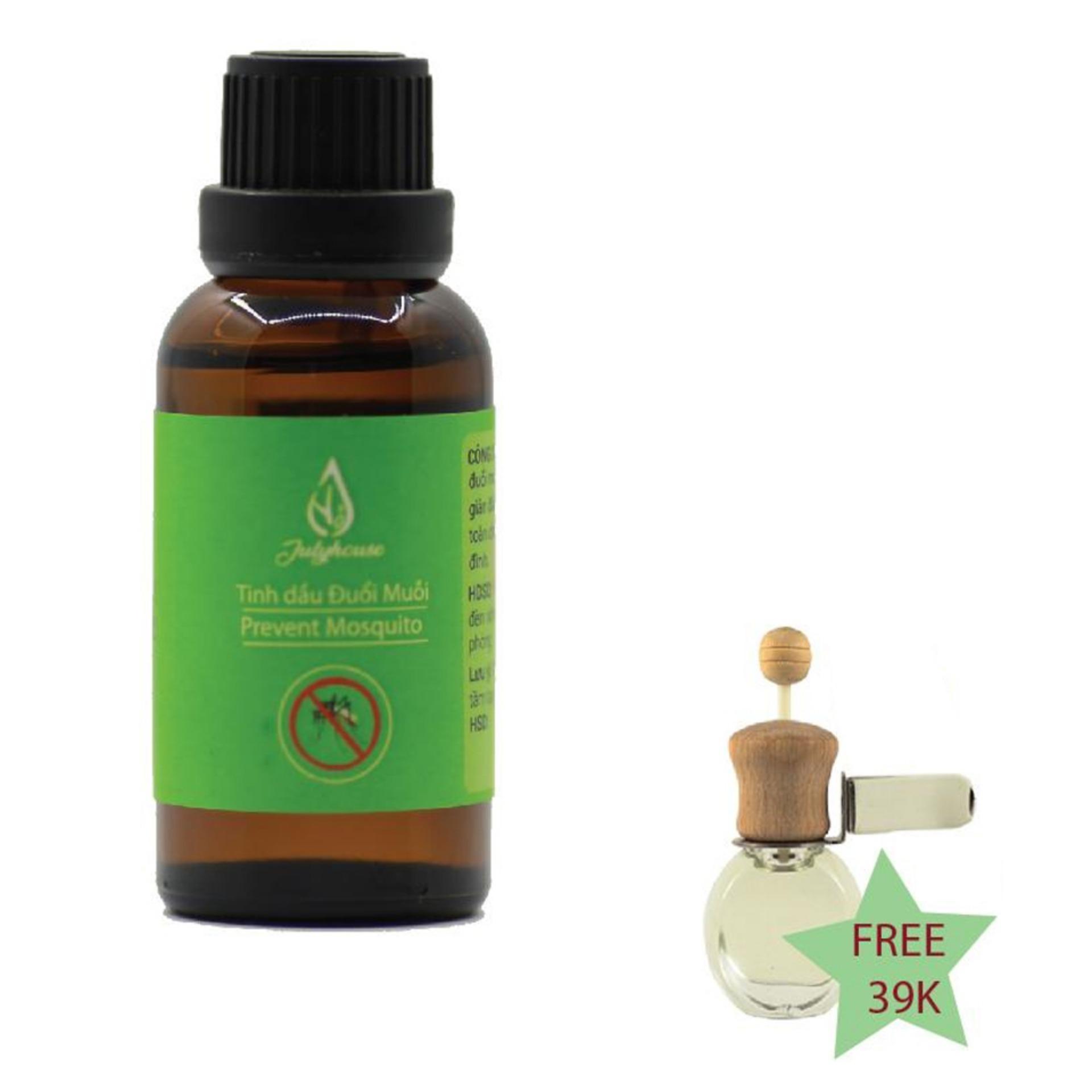 Tinh dầu đuổi muỗi nguyên chất Julyhouse 30 ml. Tắng kèm Vỏ Khuếch tán tinh dầu