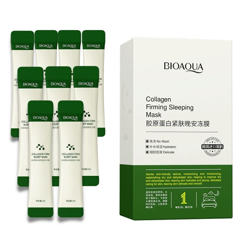 Mặt nạ collagen dưỡng da qua đêm dạng thạch Cahnsai 20 Gói mặt nạ ngủ làm mờ thâm nám se khít lỗ chân lông SH079