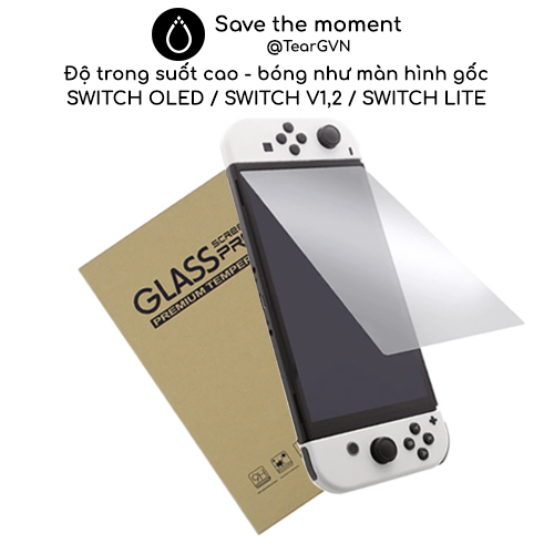 Kính cường lực 9H độ trong suốt cao cho Nintendo Switch Oled / Switch v1,2 / Switch Lite