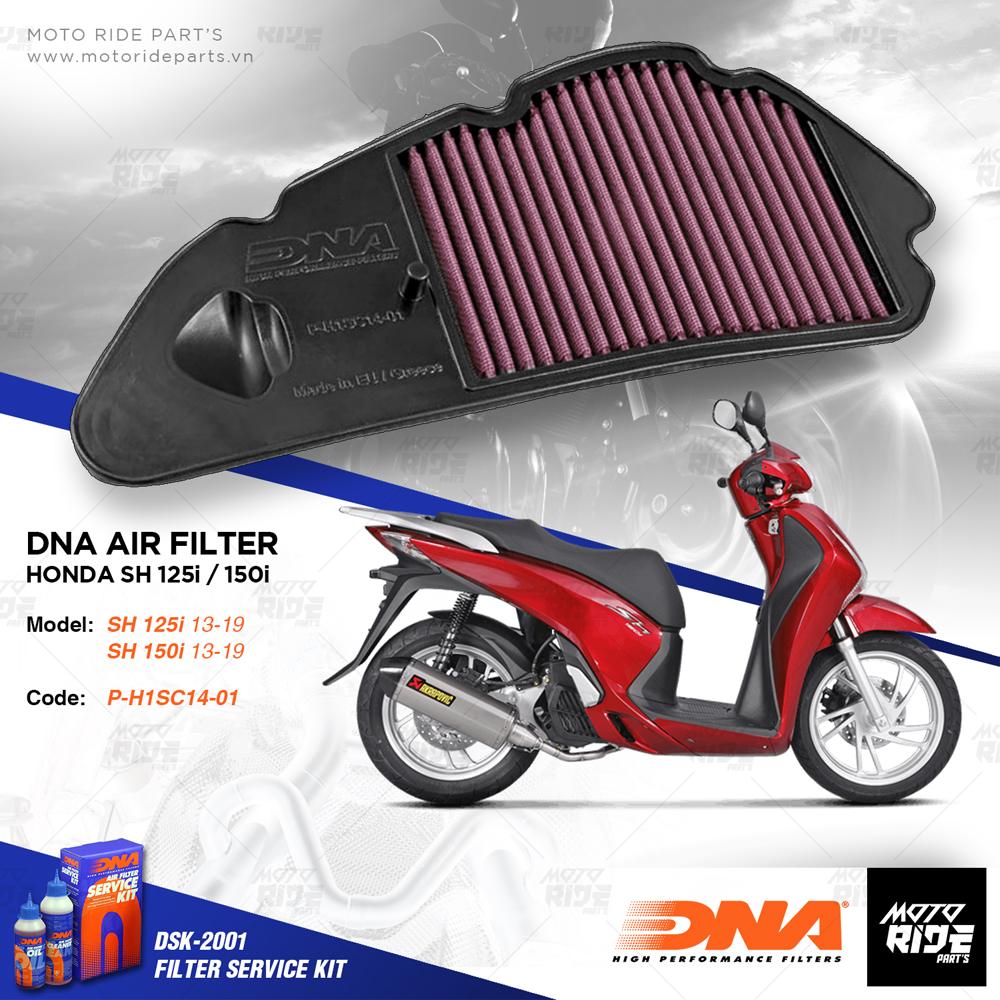DNA P-H1SC14-01 LỌC GIÓ HONDA SH125i / SH150i VN
