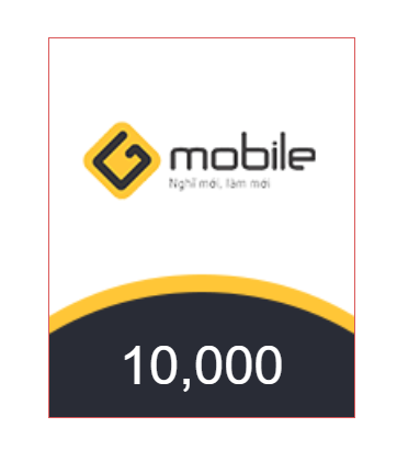 Thẻ gmobile 10.000 - nhận mã siêu tốc về email đăng ký