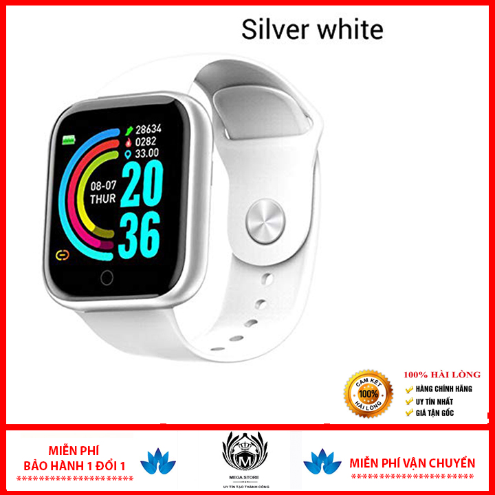 Mẫu Mới HOT 2020 - Đồng Hồ Thông Minh Y68 Không Thấm Nước - Đồng Hồ Thông Minh Kỹ Thuật Số