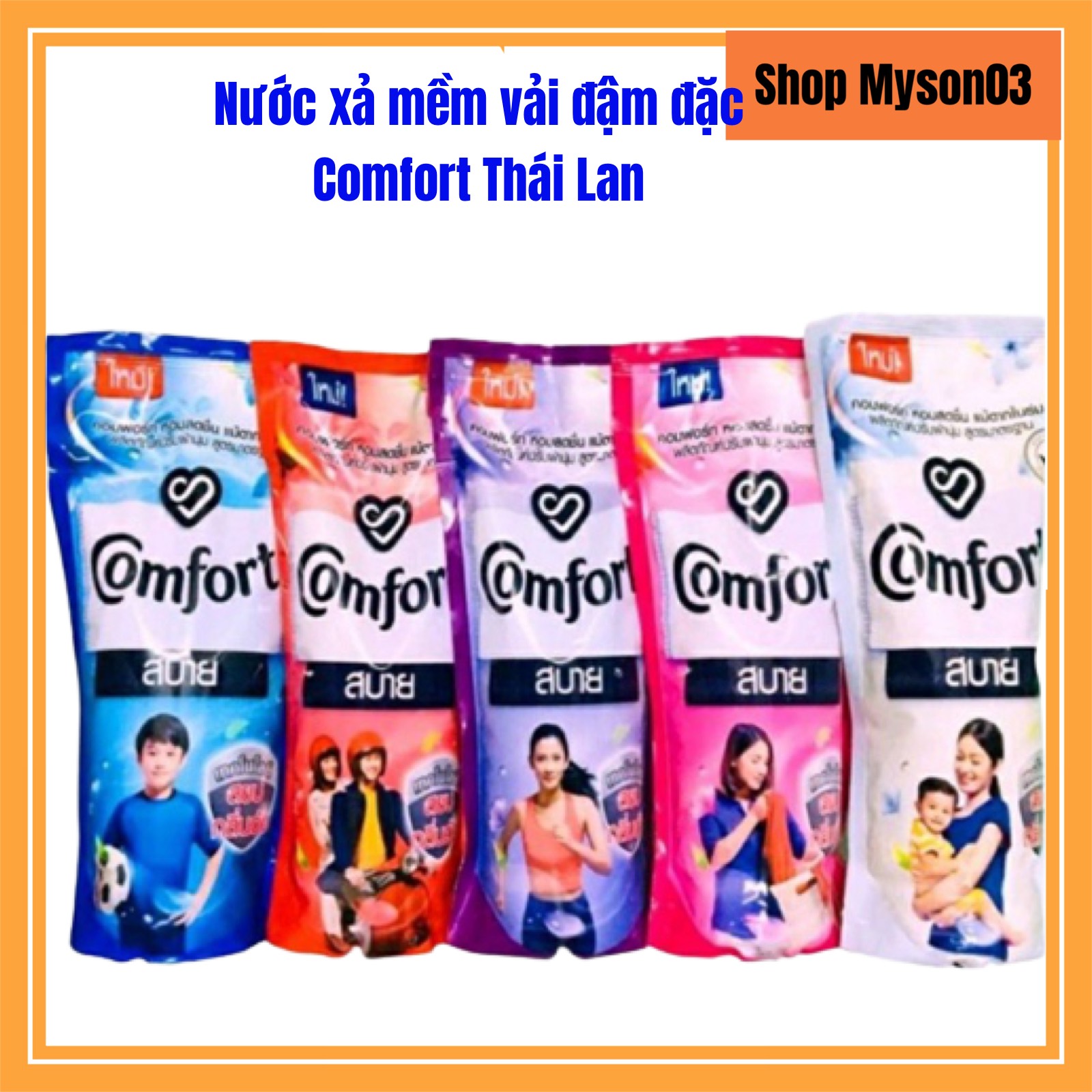 COMBO 6 BỊCH Nước Xả Vải COMFORT Thái Lan 580ml/Gói Siêu Thơm - HUY KIET STORE