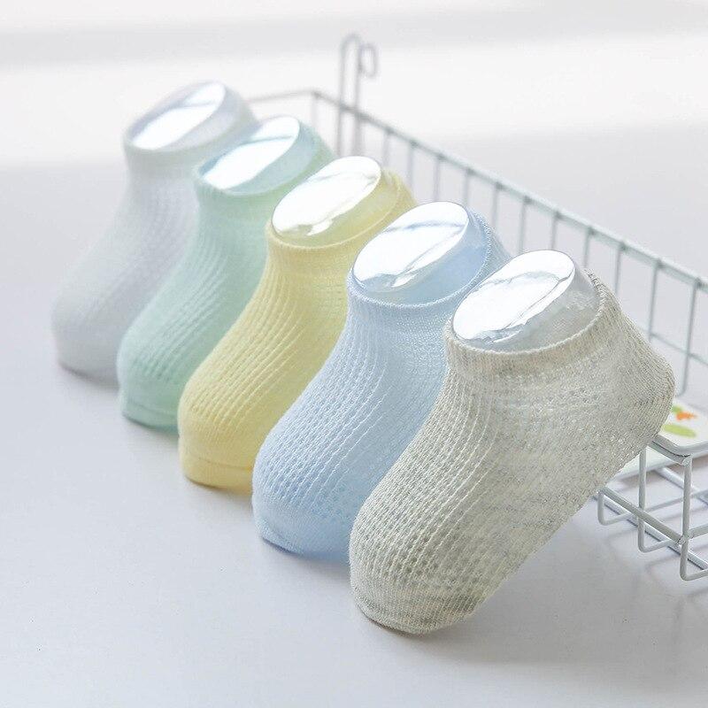 Set gồm 5 đôi tất lưới mùa hè cao cấp cho bé trai bé gái từ 0-3 tuổi 5TLKS - KIBA.shop ( tất lưới cho bé giá rẻ )