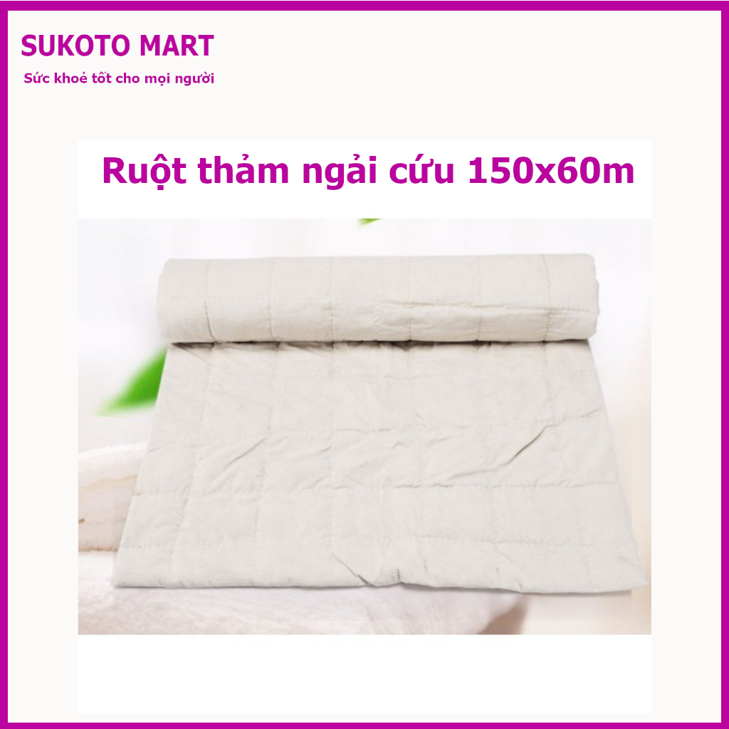 Điều khiển thảm và Ruột thảm ngải cứu loại 1, kích thước 150x60 cm, giải toả stress, giảm đau lưng xương khớp, món quà sức khoẻ cho ông bà bố mẹ