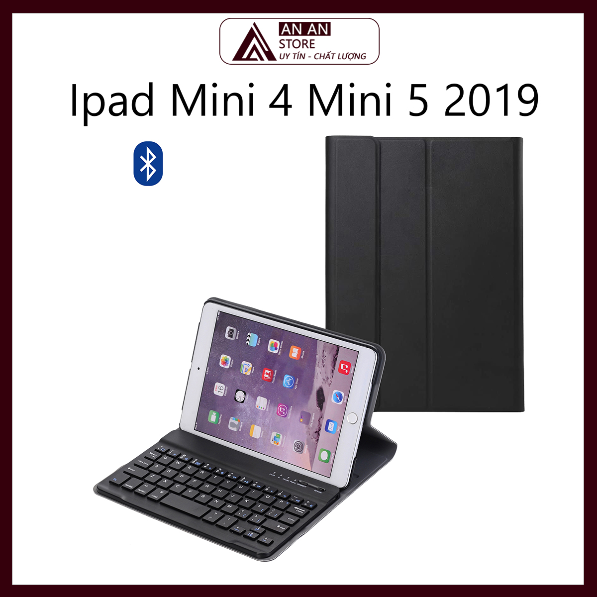 Bao da kèm bàn phím cho ipad mini 4 mini 5 2019 bluetooth