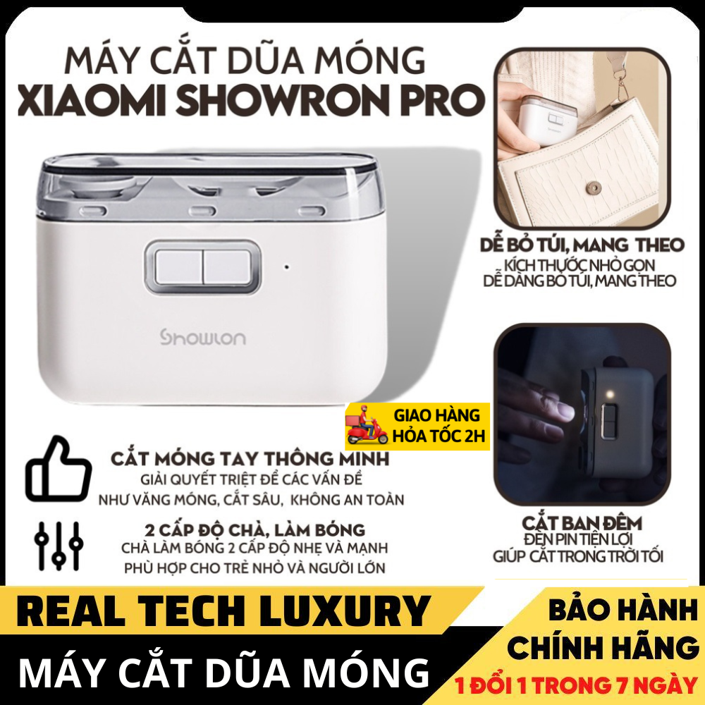 Máy cắt dũa móng Xiaomi Xiaolang Showron Pro, cắt móng tay dũa nano, chà móng sước, làm bóng Bảo hành 2 năm