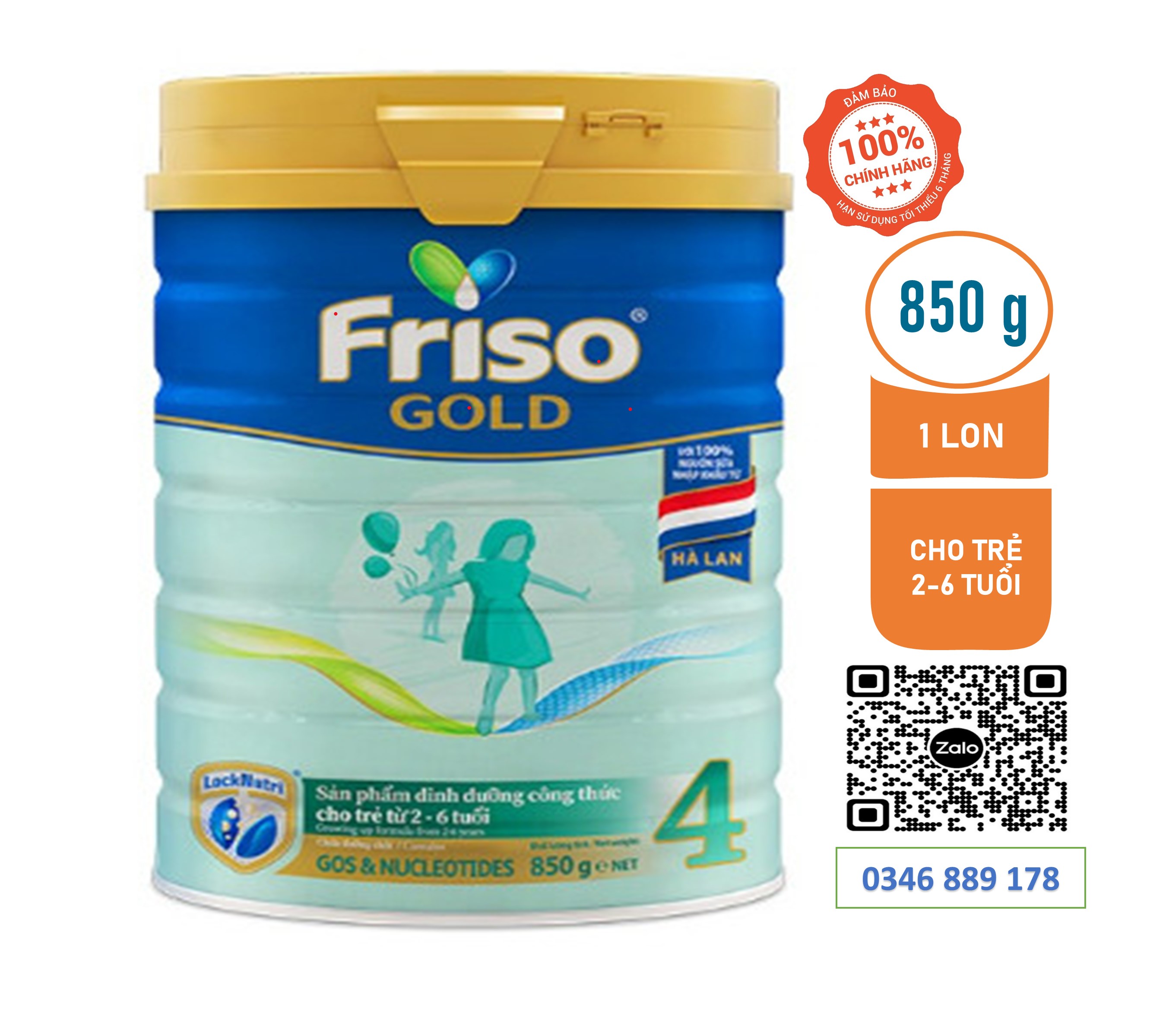Sữa Bột Friso Gold 4 850g Date mới