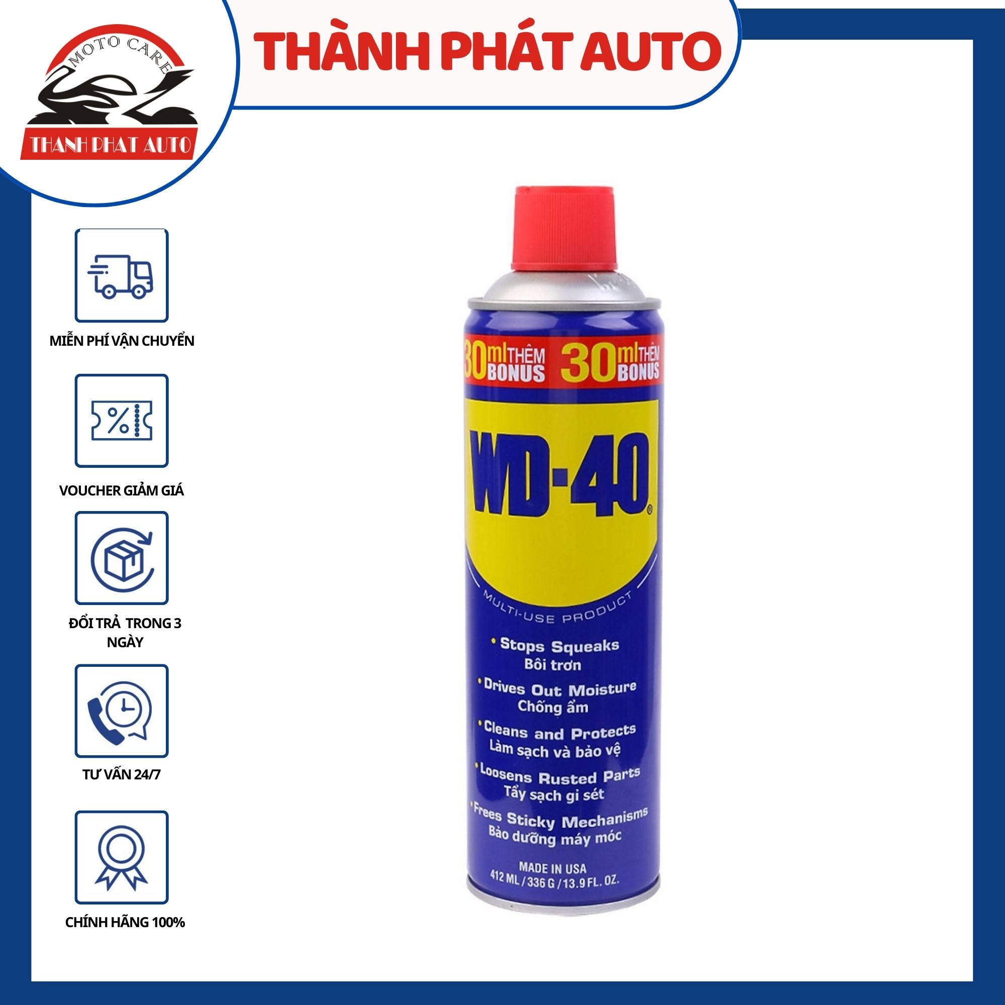 Chai xịt chống sét vệ sinh sên WD - 40 412ml