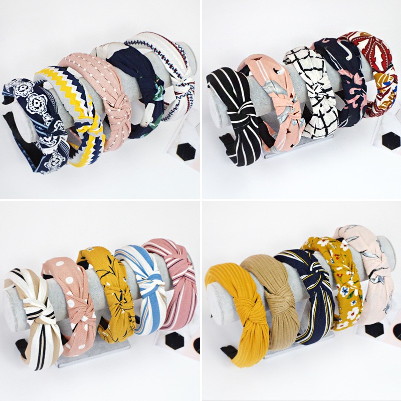 Băng đô cài tóc Turban thắt nút đẹp Mayconner