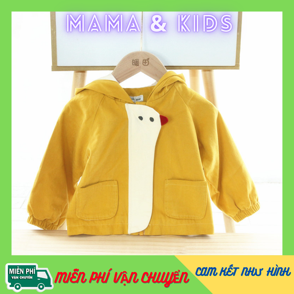 💖 quần áo trẻ em 💖 Áo khoác gió cho bé NAM & NỮ hình GÀ CON đáng yêu 1 - 5 tuổi