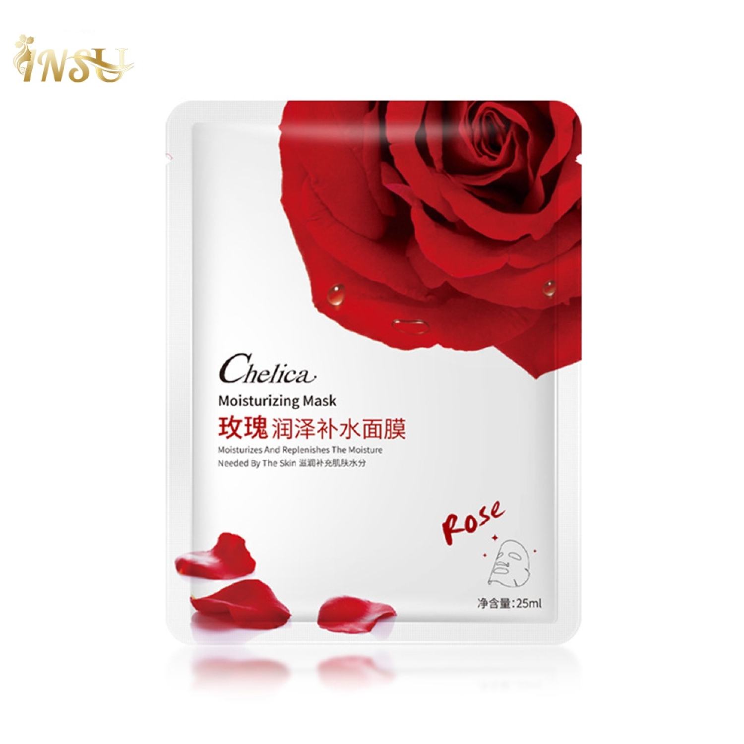 Mặt Nạ Hoa Hồng [INSU BEAUTY] Mask Hoa Hồng Căng Mịn Làn Da, Phục Hồi Da Hiệu Quả, Nâng Tone Rõ Rệt MN23