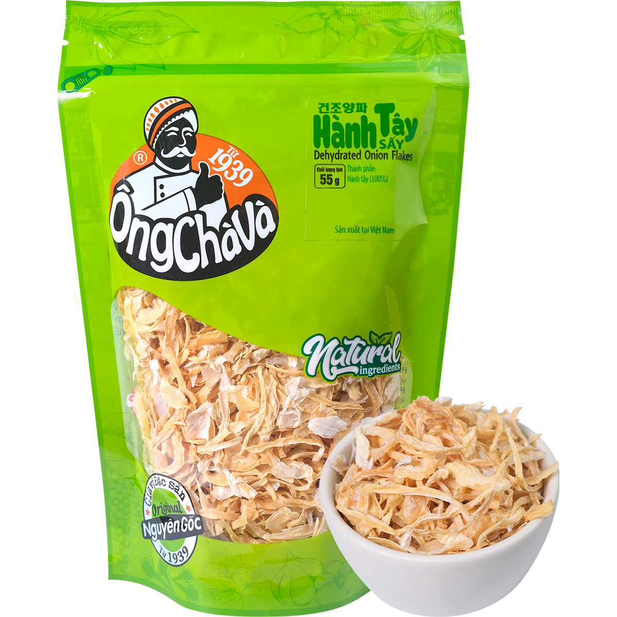 Hành Tây Sấy thương hiệu Ông Chà Và 55gr - Hàng Chính Hãng