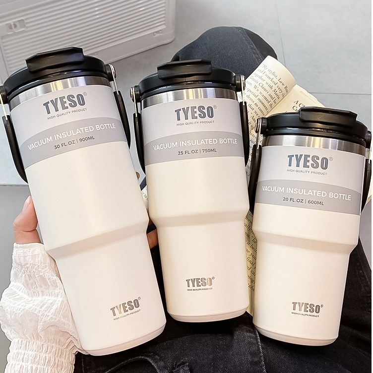 New simple coffee cup double-layer insulation and cold-keeping portable ice cup large-capacity stainless steel double drink car cup cup