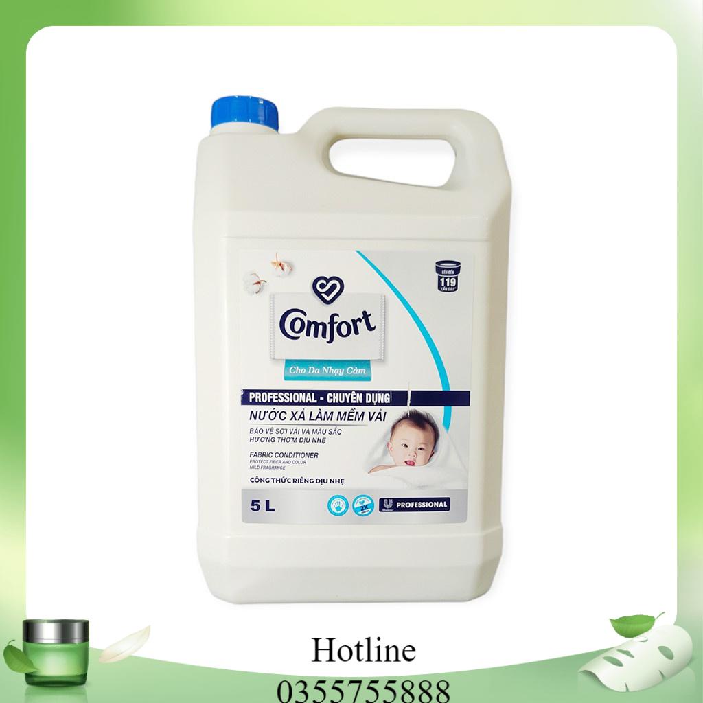 Nước Xả Comfort Chuyên Dụng Làm Mềm Vải Da Nhạy Cảm Can 5 Lít