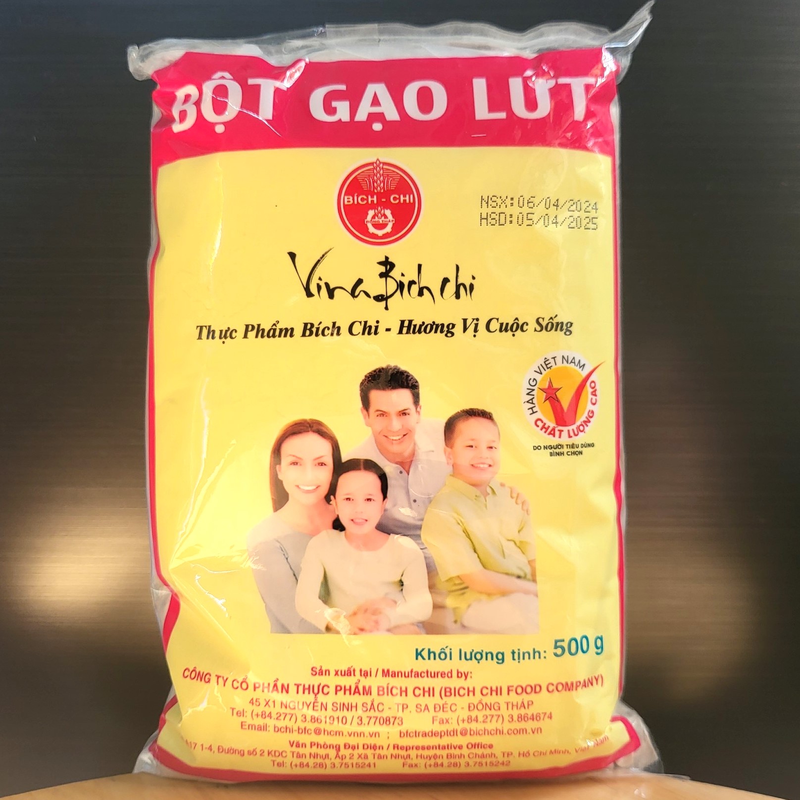 GÓI 500g - BỘT GẠO LỨT NGUYÊN CHẤT / BÍCH CHI Original Unpolished Rice