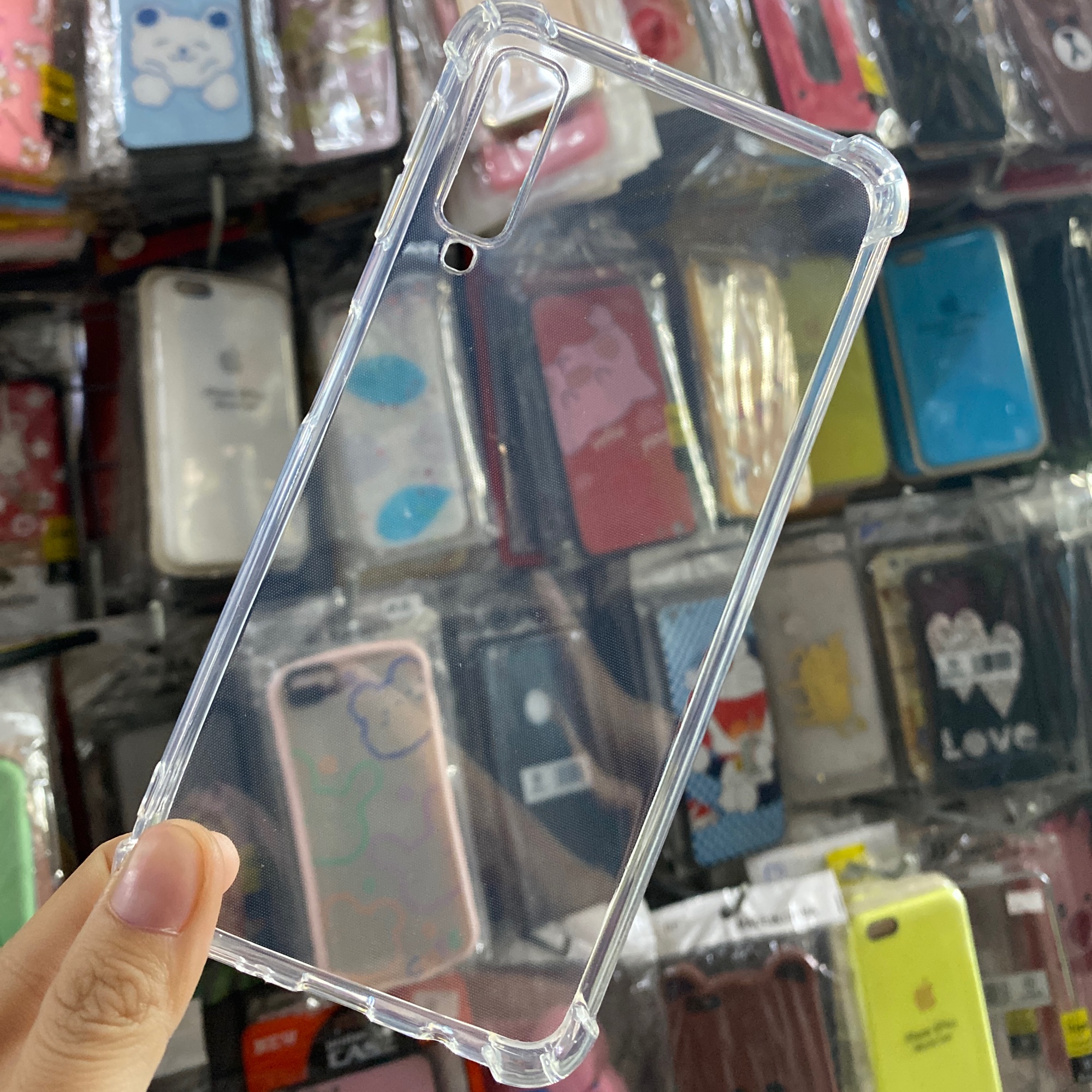 Samsung A7 2018 Ốp lưng dẻo trong suốt chống sốc siêu xịn