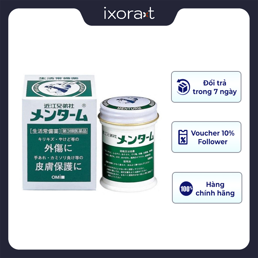 Dầu cù là nhật bản OMI MENTURN lọ 85g mùi hương dịu mát, ít nóng phù hợp dùng cho trẻ trên 1 tuổi
