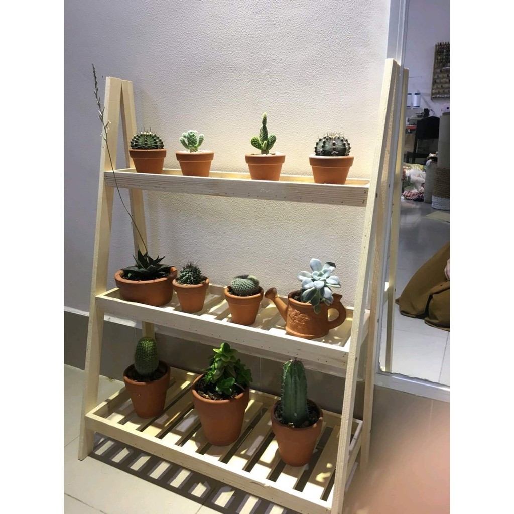 Hot sale kệ để đồ chữ a 3 ngăn bằng gỗ decor