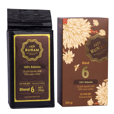 Cà phê runam coffee số 6 bột loại 250gr