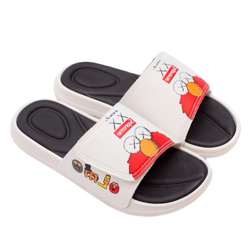 Dép lê nam nữ quai ngang dán ELMO họa tiết dễ thương siêu Hot - Dép đôi unisex thời trang ulzzang hàn quốc đi cực êm độn đế tăng chiều cao TH-19