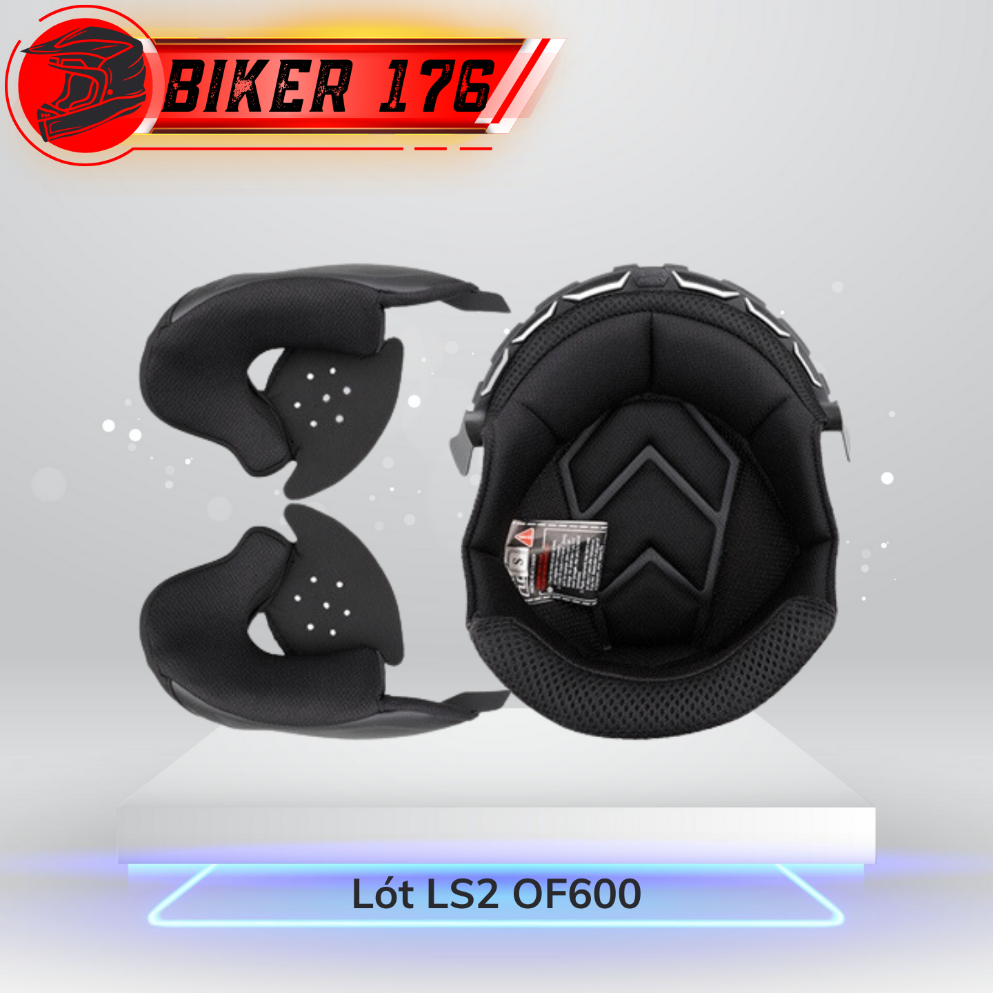 Lót mũ thay thế mũ bảo hiểm 3/4 ls2 of600 copter - bảo hộ xe máy biker 176 - mũ bảo hiểm chính hãng vũng tàu