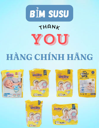 Bỉm/ tã dán unidry size nb2 / m / l / xl
