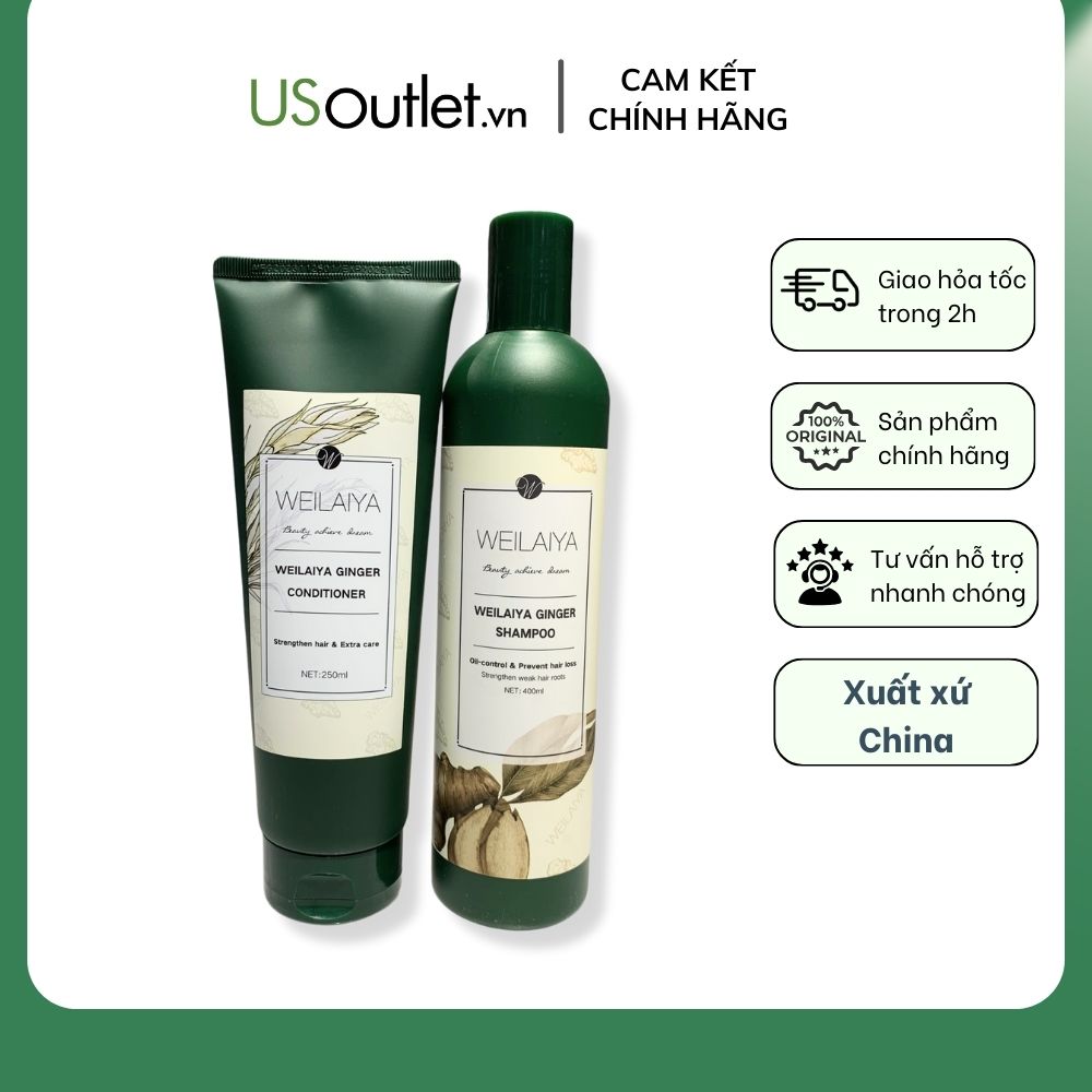 Set Dầu Gội Xả Weilaiya Ginger