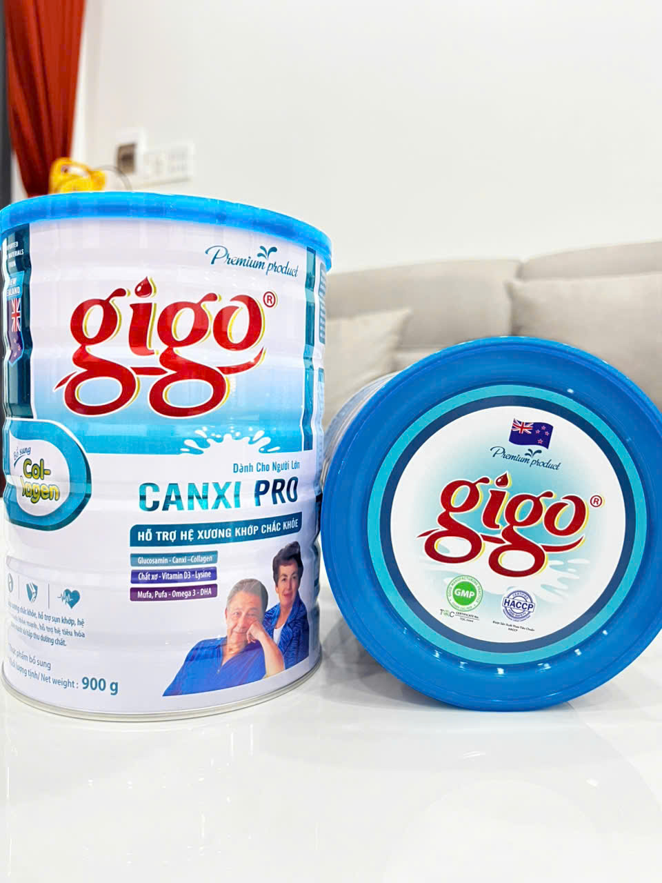 Sữa bột Gigo Hi-Canxi lon 900g ngừa loãng xương và tiểu đường