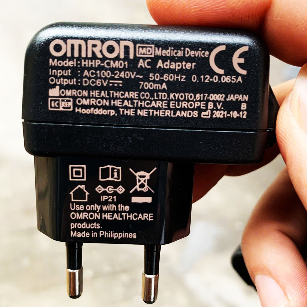 Bộ dây sạc - Adapter Omron Bộ đổi nguồn điện cho máy đo huyết áp Omron - Mới