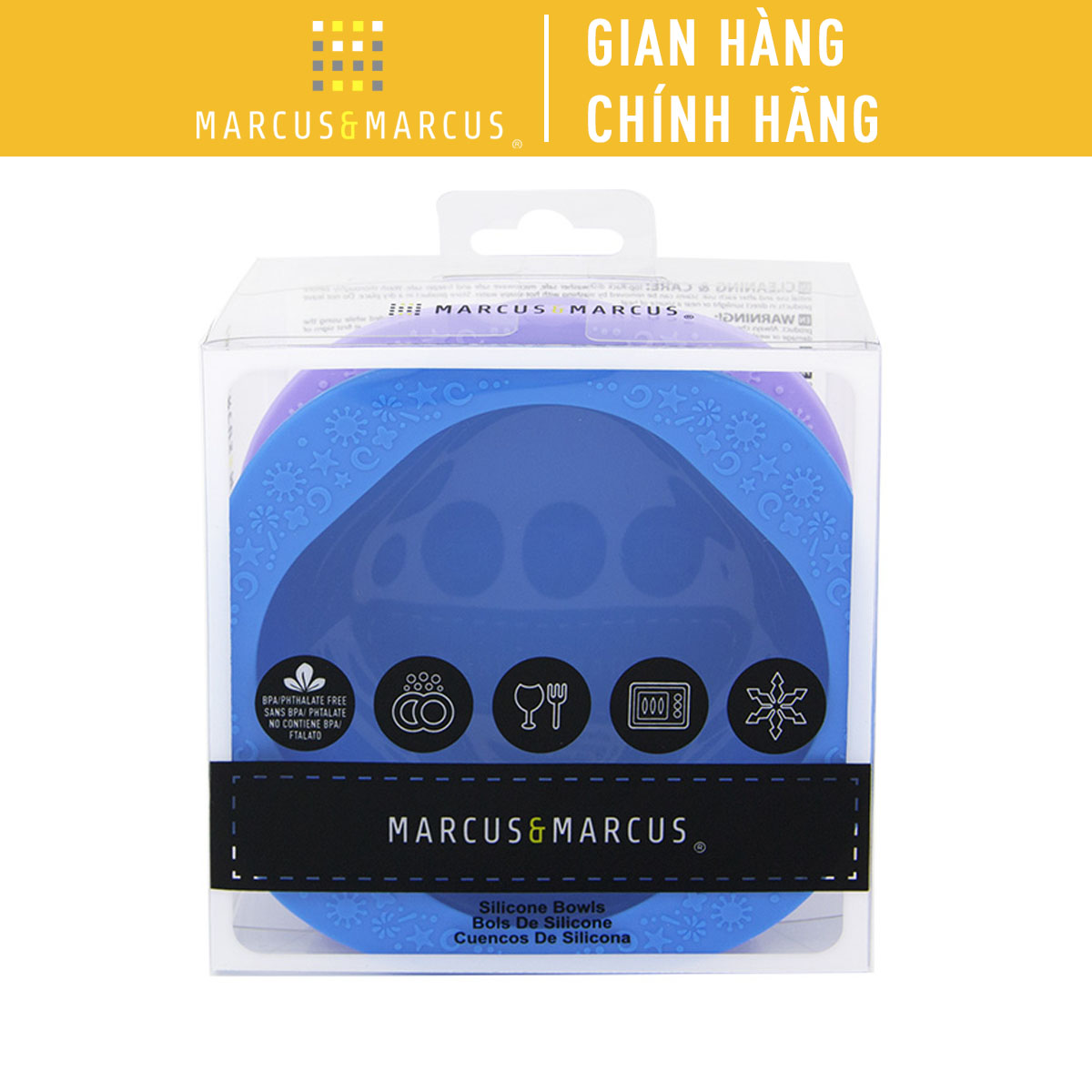 Bát ăn dặm silicon set 2 cái cho bé marcus & marcus - willo & lucas