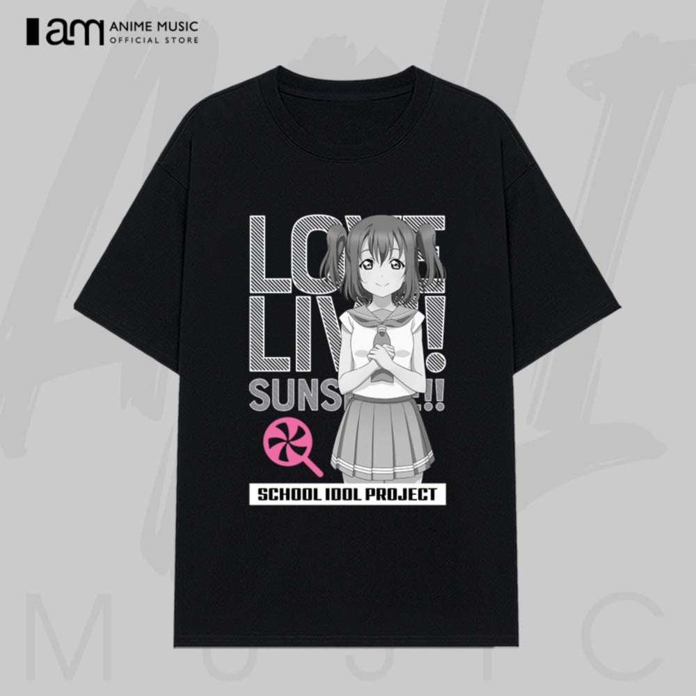 Áo thun Unisex Love Live! Sunshine!! RUBY Oversized 100% Cotton (Black) ngắn tay | BASIC ANIME STORE