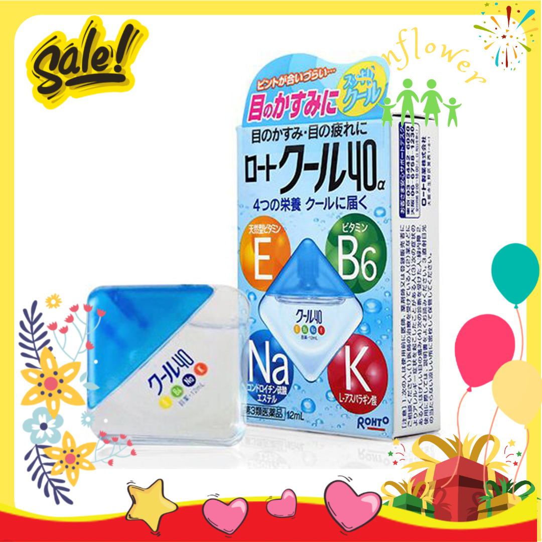 Nước Nhỏ Mắt màu xanh dương Rohto Nhật Bản Vita 40 Bổ Sung Vitamin 12ml - Shop Sunflower
