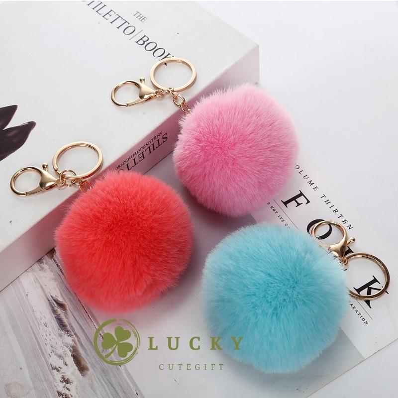 Móc khóa , móc khóa gấu bông , móc khóa cute , móc khóa đôi , móc khóa hình quả bông , móc khóa đan len.