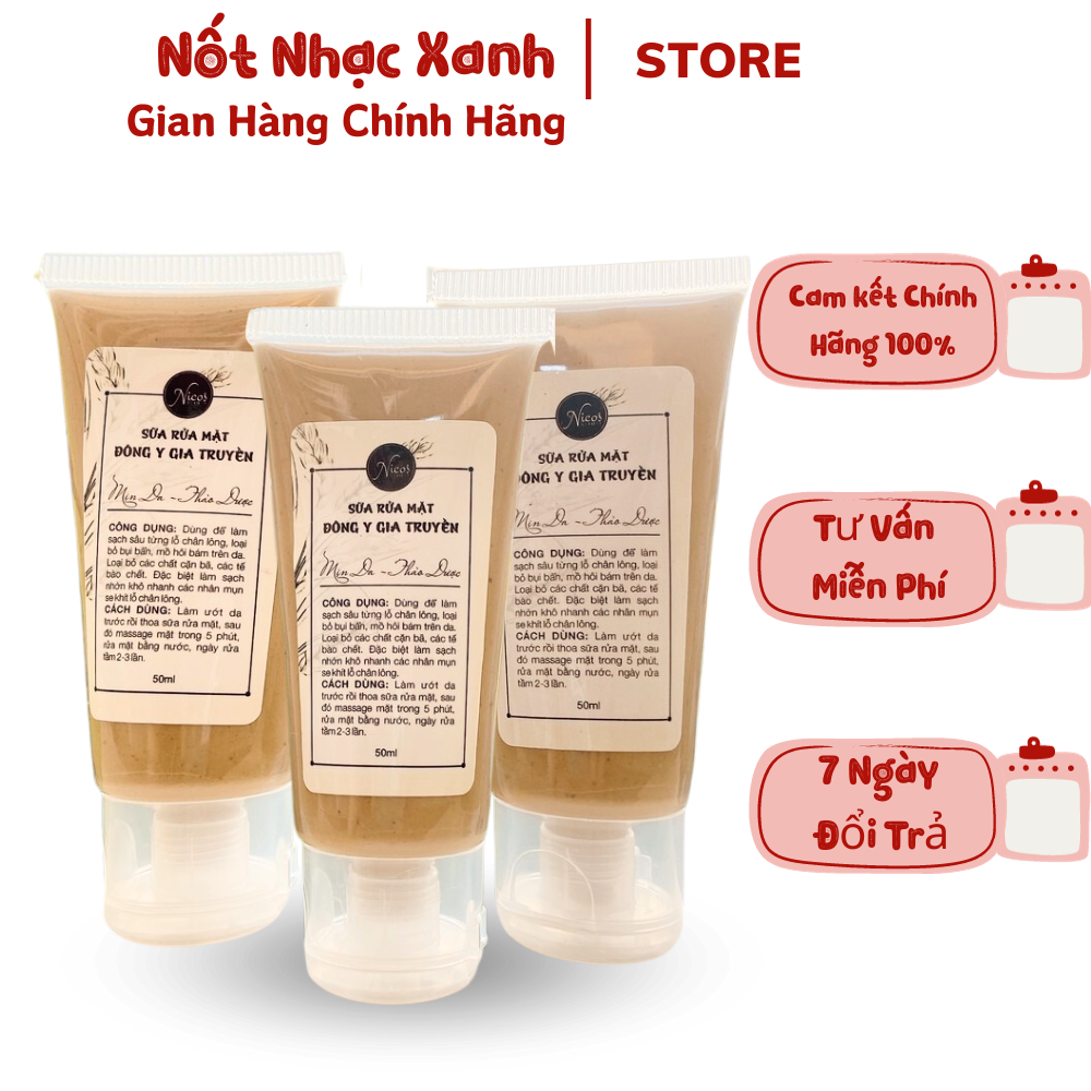 Sữa rửa mặt - đông y nicos - mỹ phẩm nikos beauty nhỏ 50ml