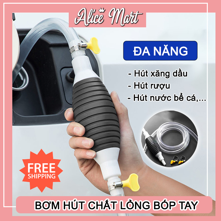 Combo Ống hút xăng dầu chất lỏng bóp tay dài 1m tiện lợi hút nước bể cá hút nước bể bơi Dụng cụ hút xăng thủ công kiểu mới ống hút xăng dầu chất lỏng đa năng bóp tay tự động