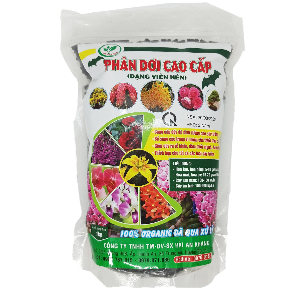 Phân Dơi Viên Nén Cao Cấp Đã Qua Xử Lí - Túi 1kg - 100% Organic Divi Store