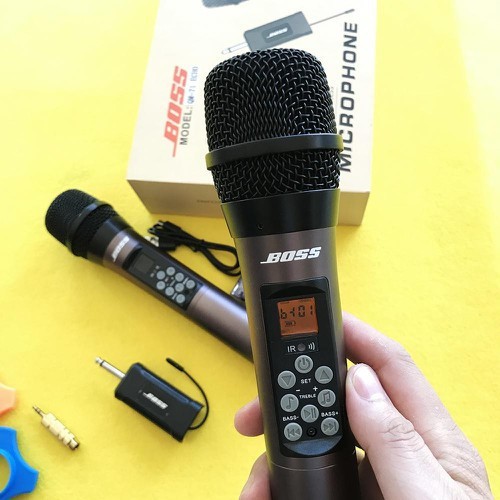 MICRO KHÔNG DÂY BOSS QM41. KARAOKE CỰC HAY,  ECHO