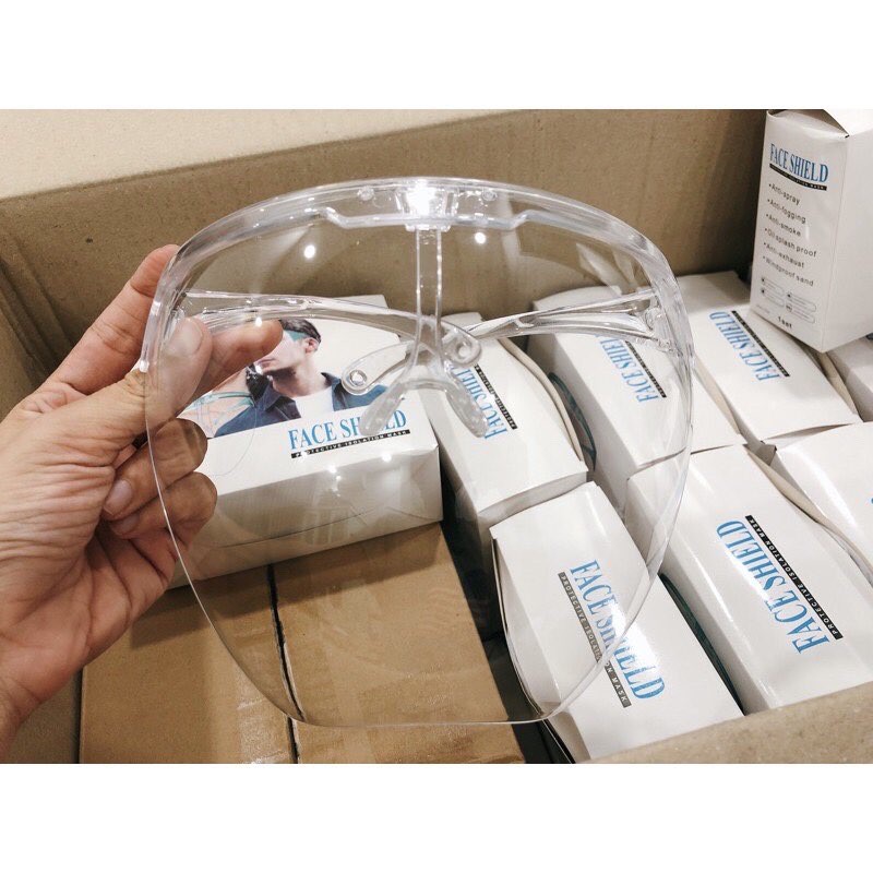 Bán Sỉ kính phòng dịch chống giọt bắn che hết khuôn mặt , bảo hộ chống bụi gió đi đường FULL HỘP