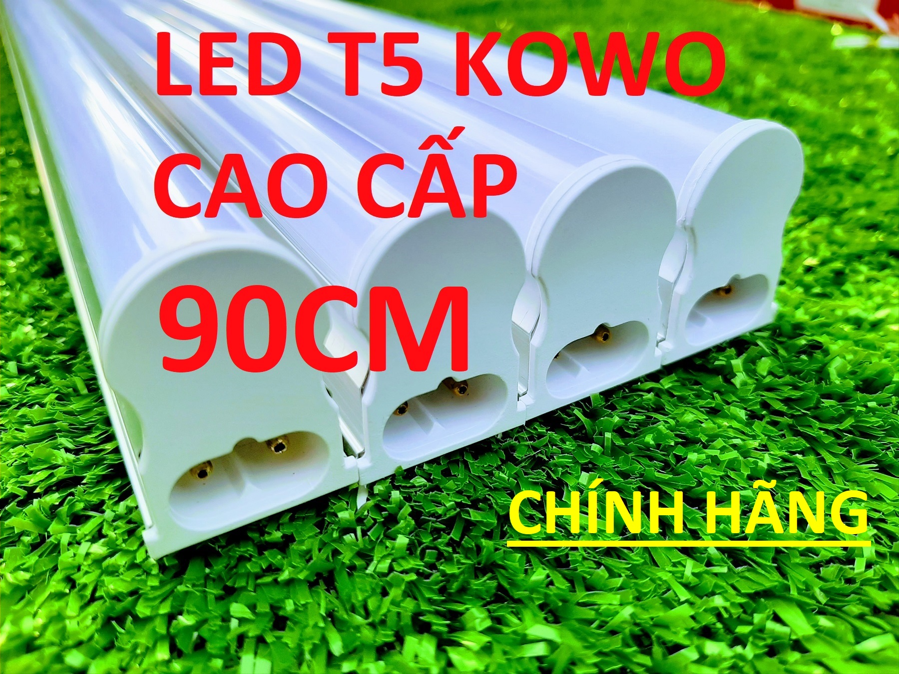 Combo 2 - 3 Đèn Led Tuýp Liền Máng T5 90cm ( 0,9m ) 15W KOWO hắt trần ánh sáng trắng/vàng