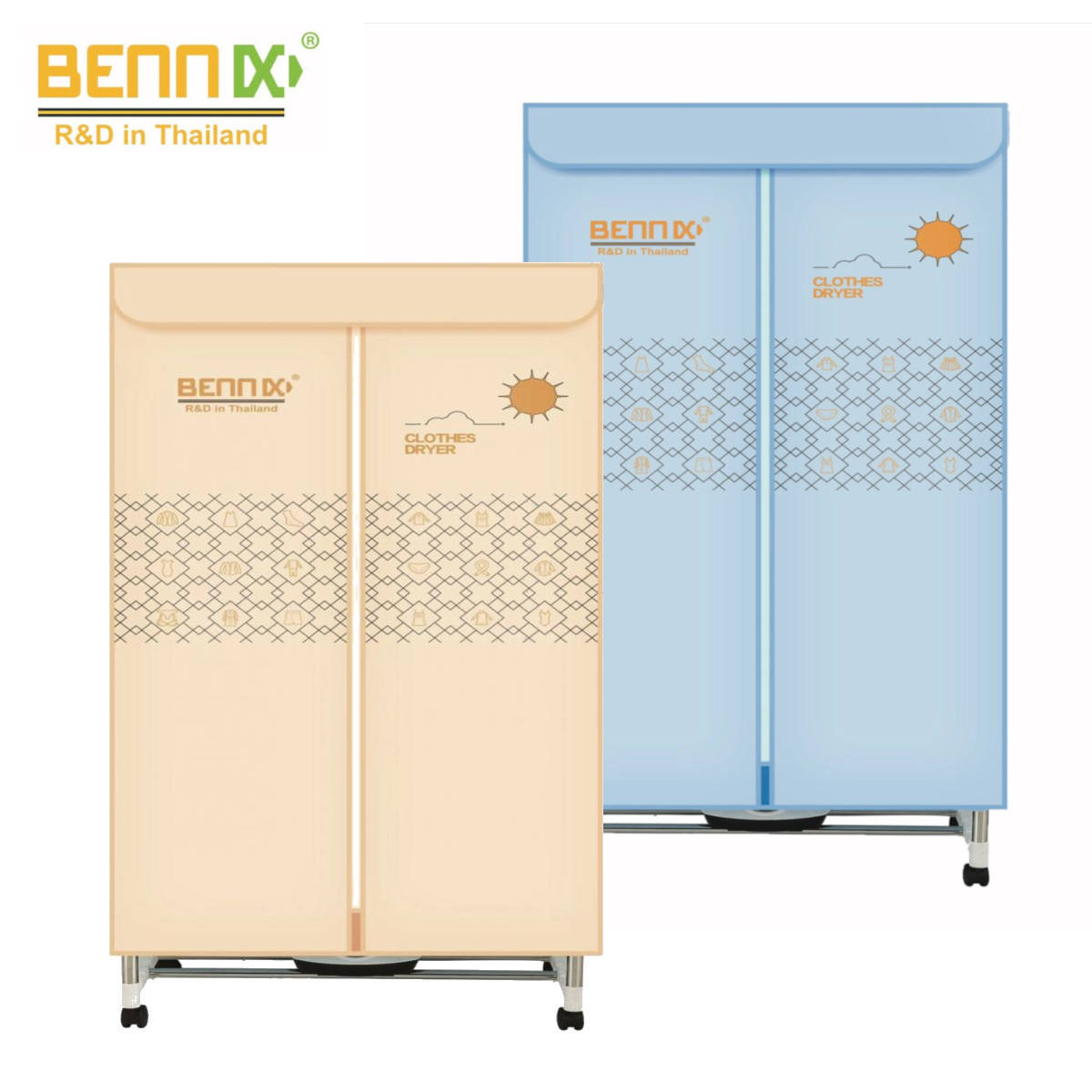 Máy sấy quần áo Bennix BN-115BIG Chống Ẩm Mốc công suất mạnh mẽ 1800W - Hàng Thái Lan Bảo hành Chính Hãng 18 Tháng
