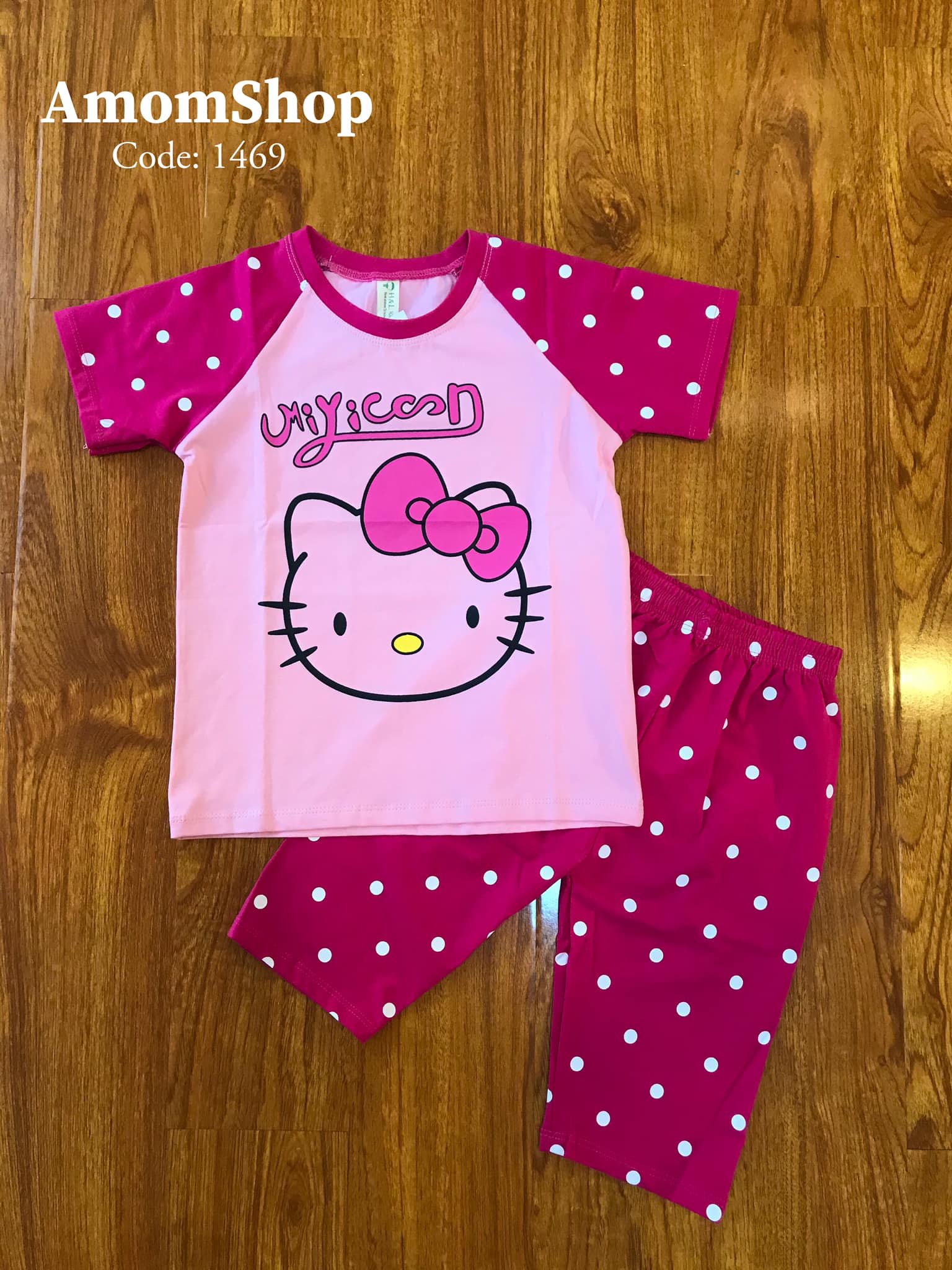 Amomshop- set bộ bé gái hello kitty - hàng hiệu xuất khẩu