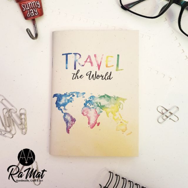 Sổ Tay Ghi Chép Hình Bản Đồn Thế Giới Size A5,A6