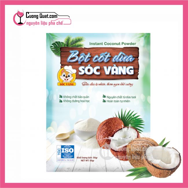 Bột cốt dừa sóc vàng 50gr