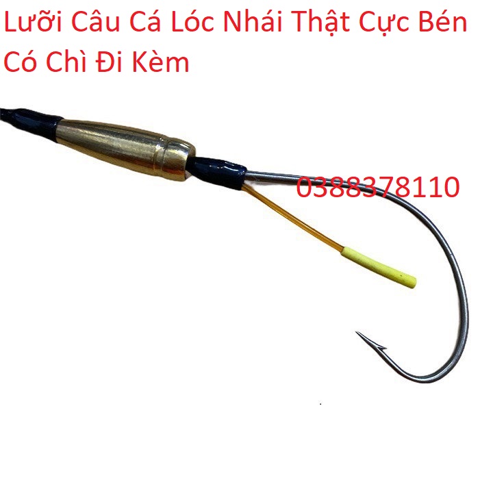 Lưỡi câu cá lóc nhái thật cực bén có chì đi kèm