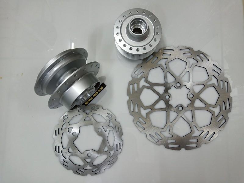Đùm xe raider trước sau full đĩa màu bạc