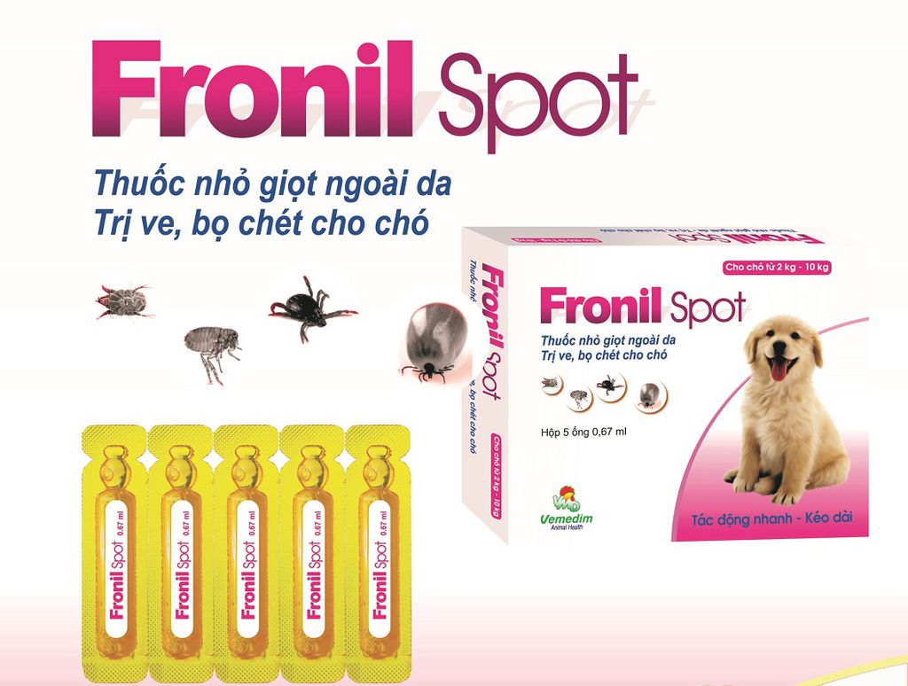 Tuýp nhỏ gáy fronil spot dành cho chó