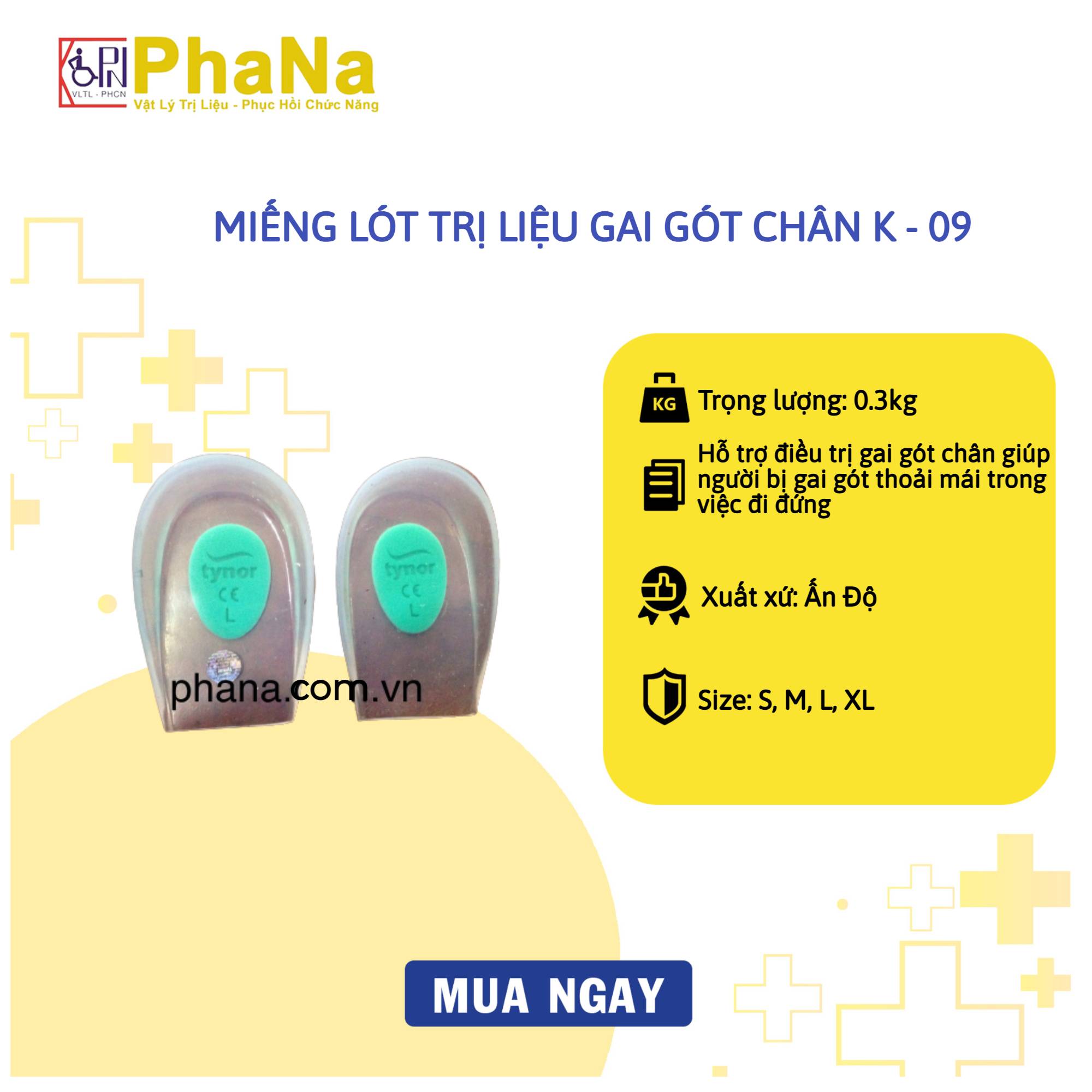 Miếng lót trị liệu gai gót chân k-09- mn-lotk-09