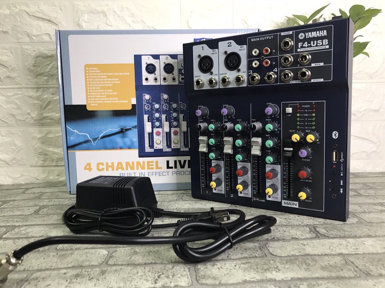Bàn mixer yamaha f4 không dây có bluetooth và usb